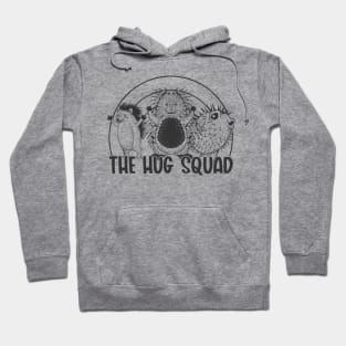 Hug Squad Mono Dark Hoodie